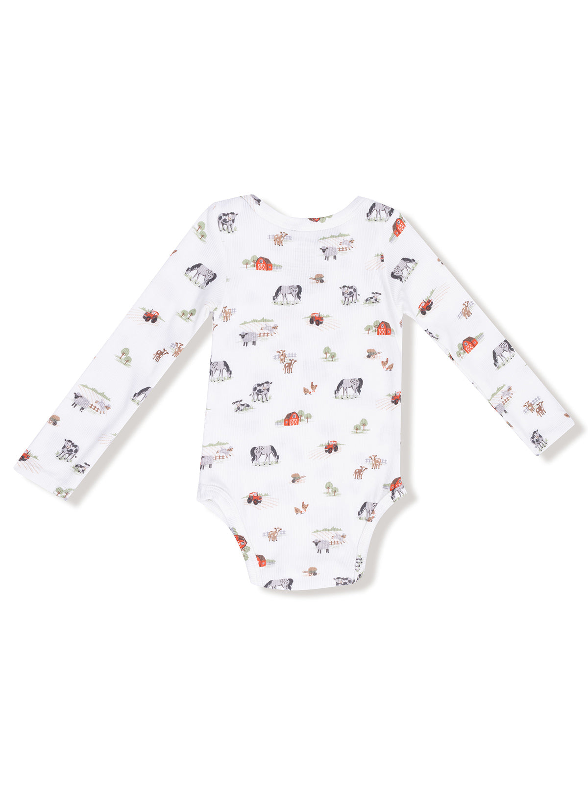 Ribbed Long Sleeve Bodysuit, Little Farm