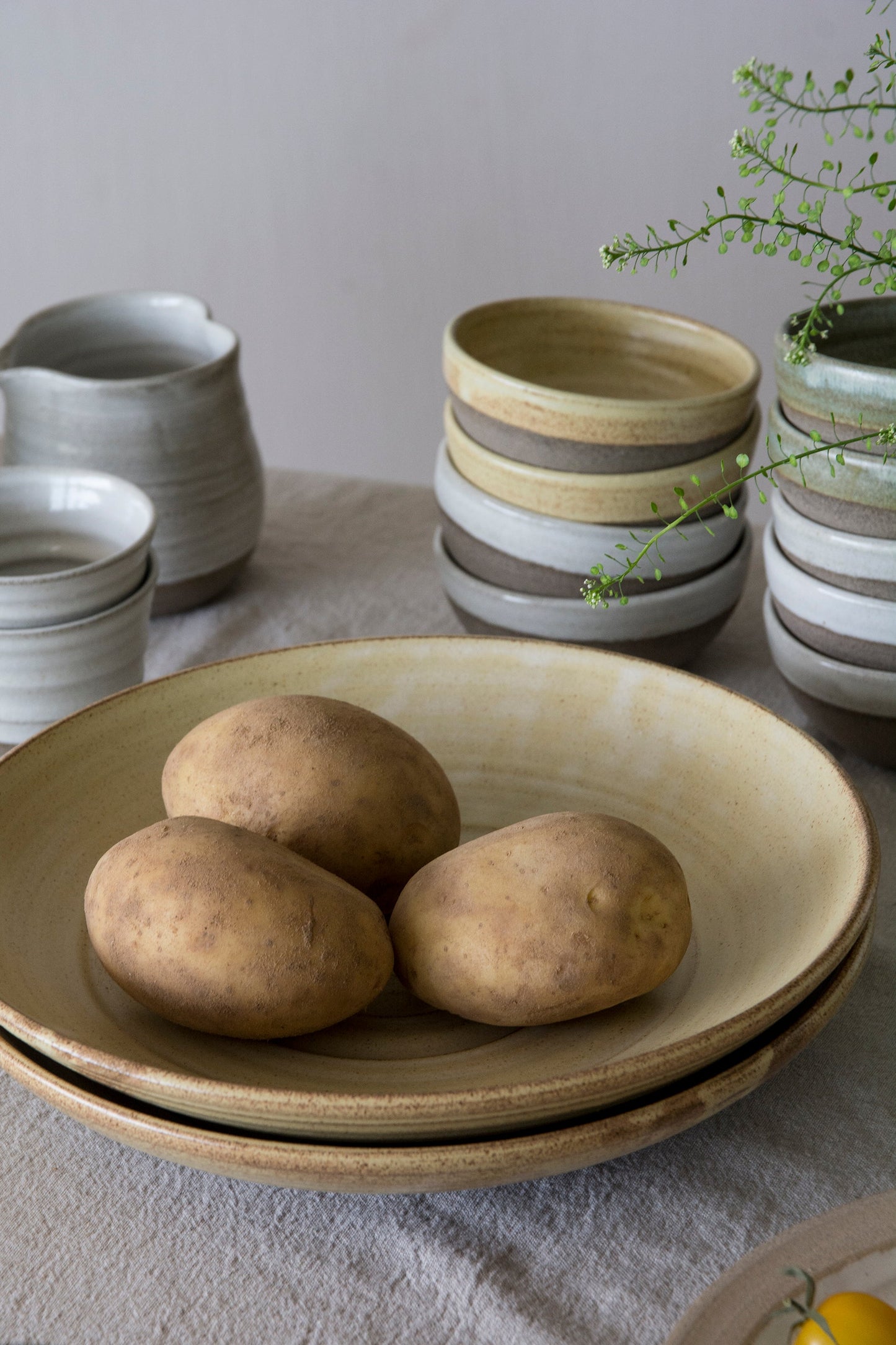 Handmade Wide Ceramic Serving Bowl - ADAMA