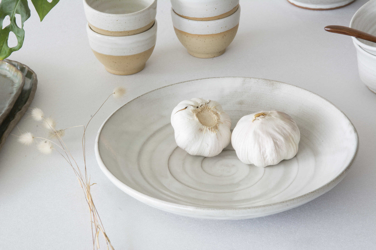 Handmade Wide Ceramic Serving Bowl - ADAMA