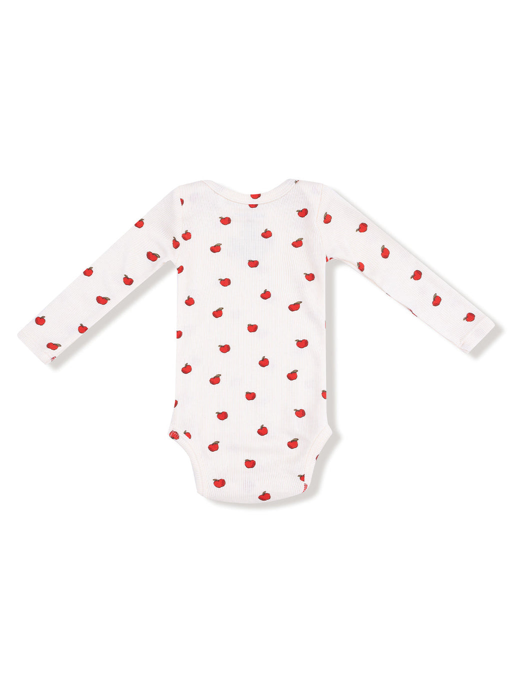 Ribbed Long Sleeve Bodysuit, Tiny Apples