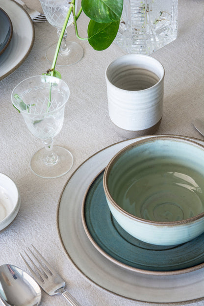 Swirl Dinnerware in Blue and White
