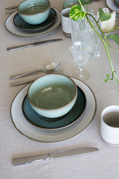 Swirl Dinnerware in Blue and White