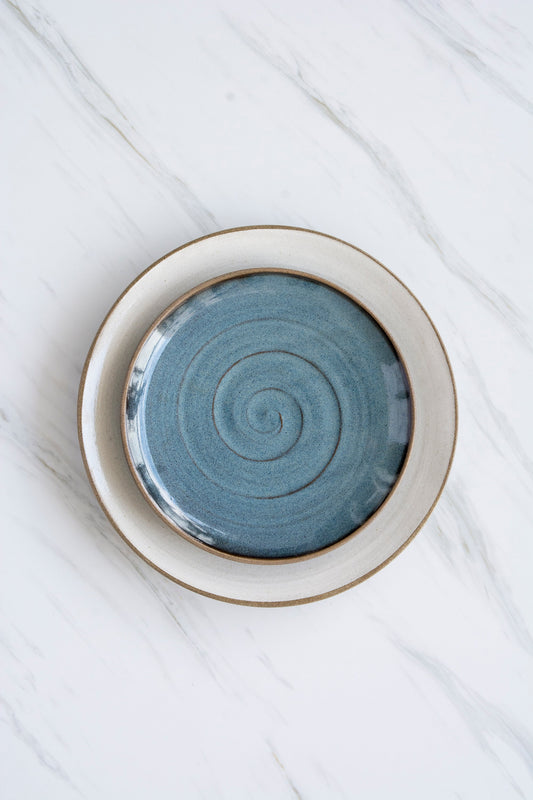 Swirl Dinnerware in Blue and White