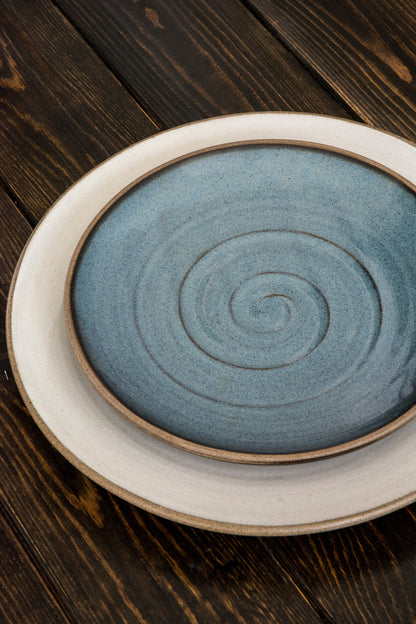 Swirl Dinnerware in Blue and White