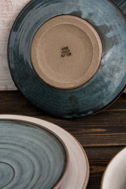 Swirl Dinnerware in Blue and White