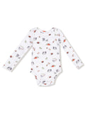 Ribbed Long Sleeve Bodysuit, Little Farm