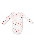 Ribbed Long Sleeve Bodysuit, Tiny Apples