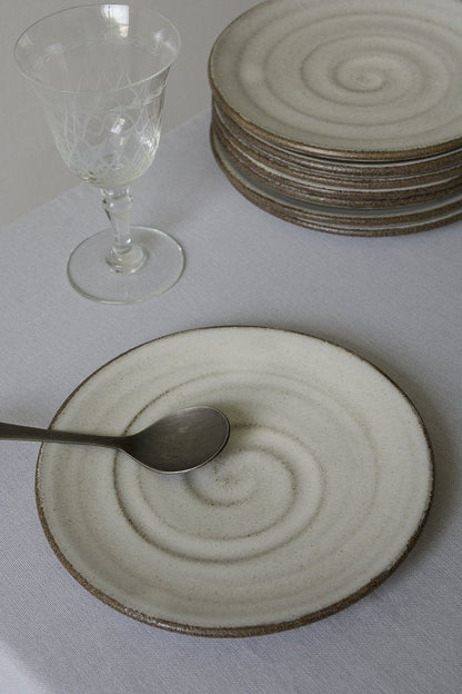 White Pottery Dessert Plate