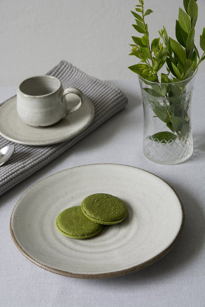 White Pottery Dessert Plate