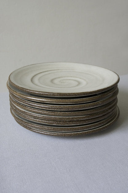 White Pottery Dessert Plate