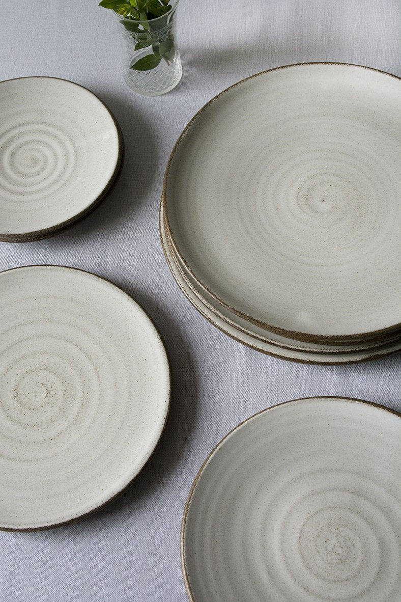 White Pottery Dessert Plate