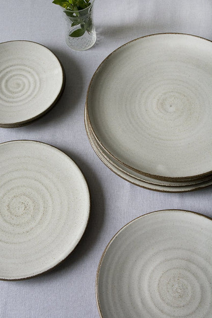 White Pottery Dessert Plate
